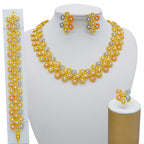 Dubai Women Gold Color Jewelry Sets African Wedding