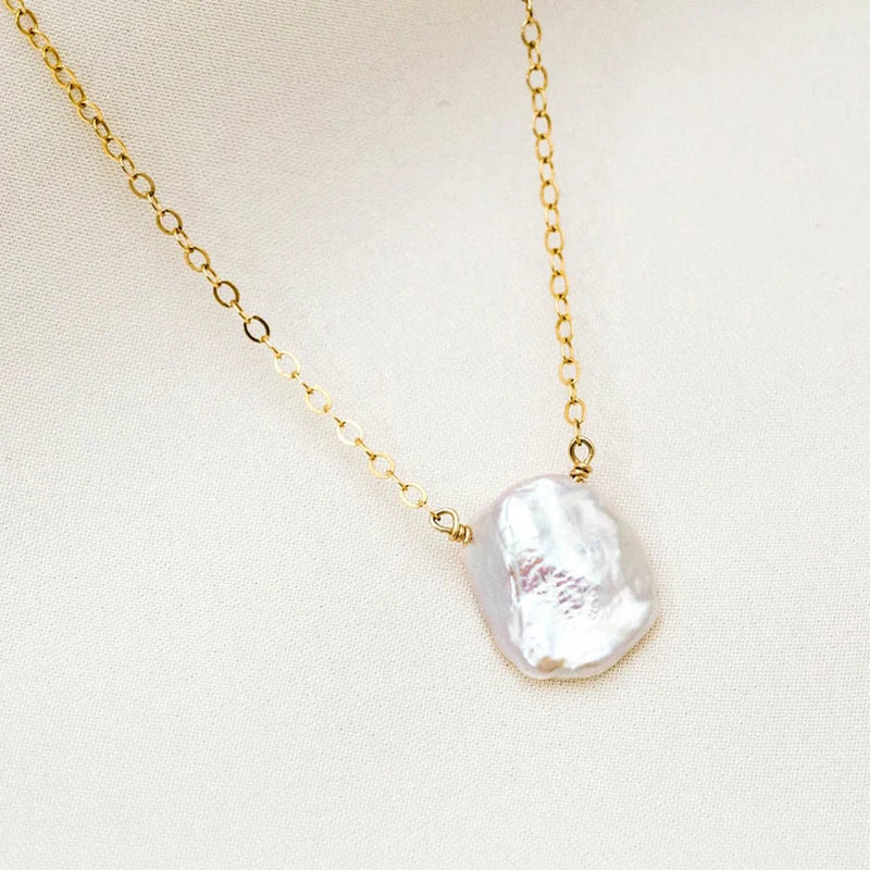 Natural Baroque Pearl Necklace Handmade Jewelry