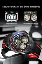 Ailang Herren Doppel-Tourbillon Skelett Automatik