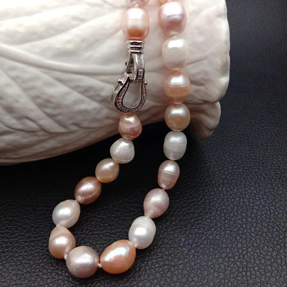 natural Freshwater Pearl Pink Purple White Rice.