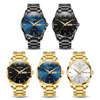 OLEVS Men Watches Waterproof Stainless Steel Quartz
