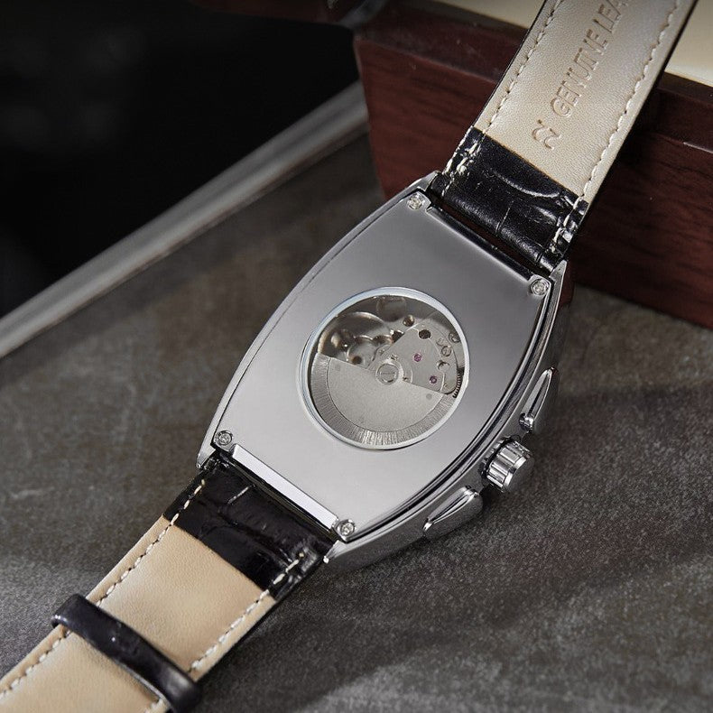 Barrel Hollow Automatic Mechanical Business Watch