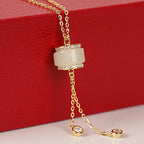 S925 Silver Hetian Jade Tassel Passepartout Pendant