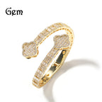 Four-Leaf Clover Zircon Hip-Hop Bracelet for Men