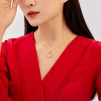 S925 Silver Hetian Jade Fulu Gourd Clavicle Chain
