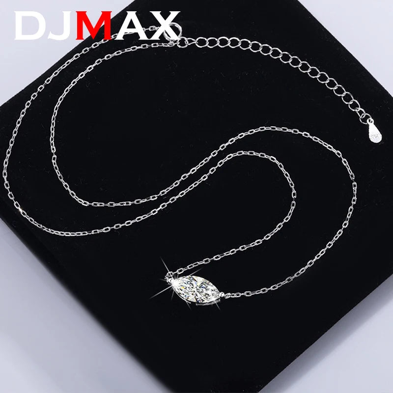 Djmax 1-3ct Classic Moissanite Necklace for Women