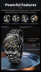 Olevs Men's Quartz Watches Top Brand Stainless.
