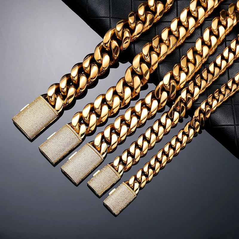 12/14/18/20/22mm Big Heavy Solid Stainless Steel