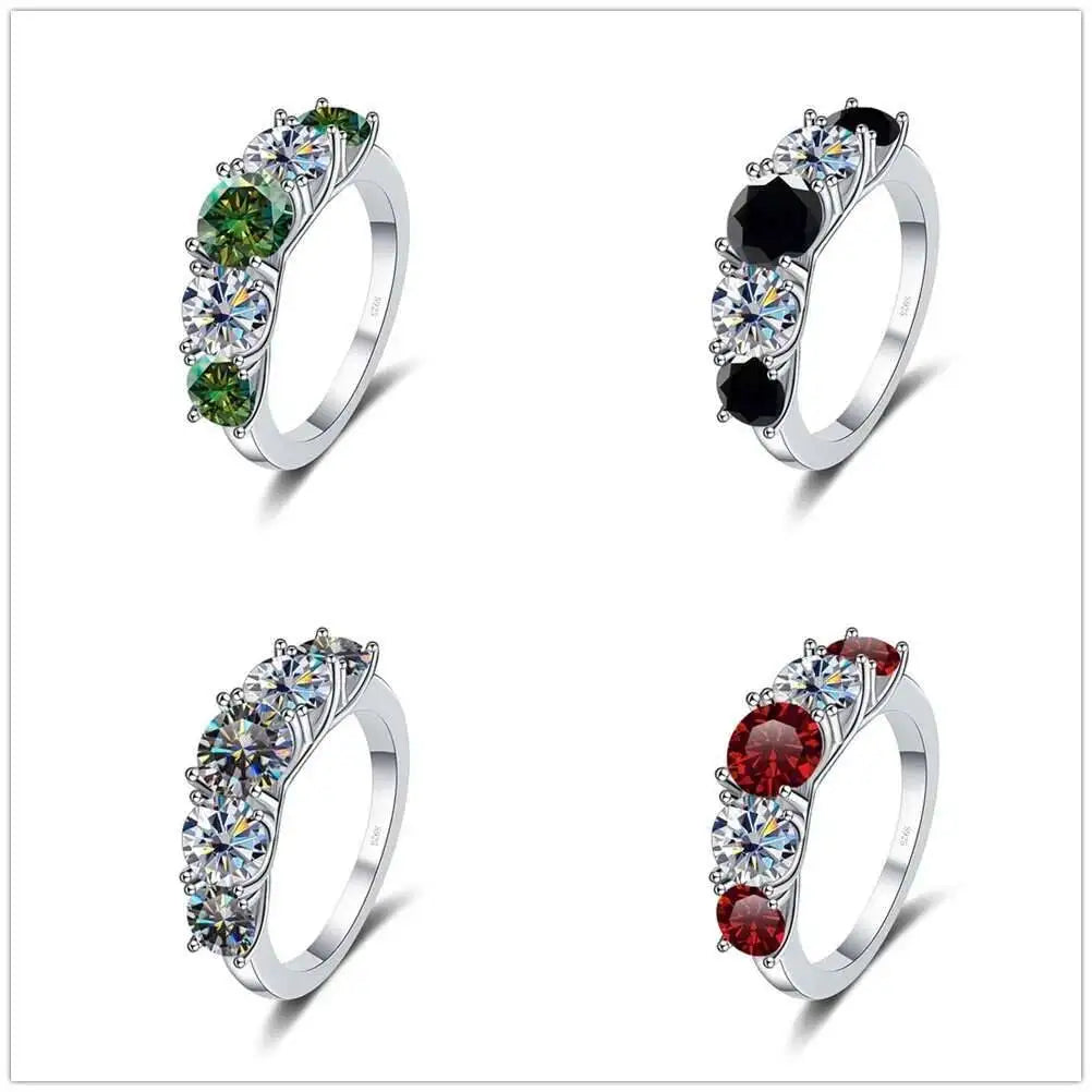 TY 3.6carat D Color Real Moissanite Ring For Women