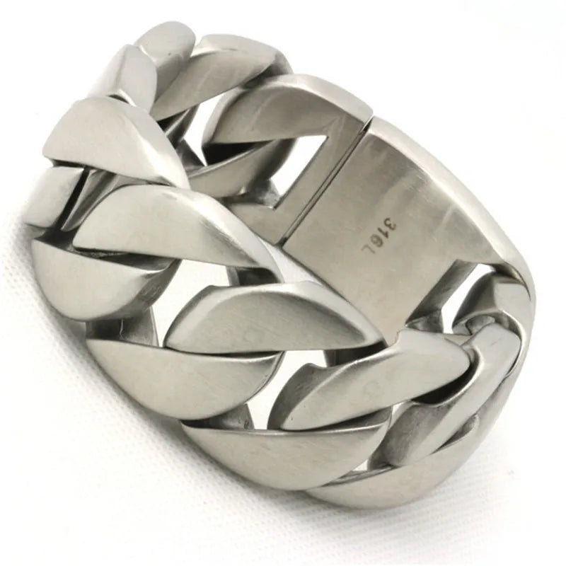 Huge Heavy Mat Cool Man  Bracelet 316L Stainless