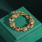 Vintage Adjustable Frog Charm Bracelet with Natural - 01
