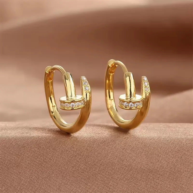 Charming Shiny Crystal Round Hoop Earring For Women