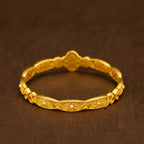 Chinese Tradition 18K Gold Pure Yellow Bangles.