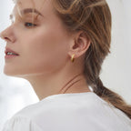 D Color Full Moissanite Hoop Earrings For Women.