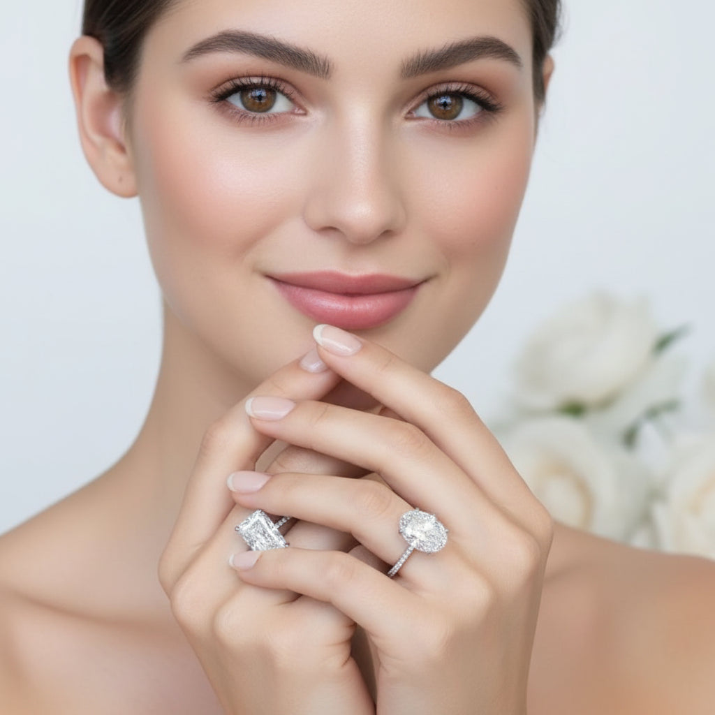 1-3CT Moissanite D Color VVS Diamond Women's Oval