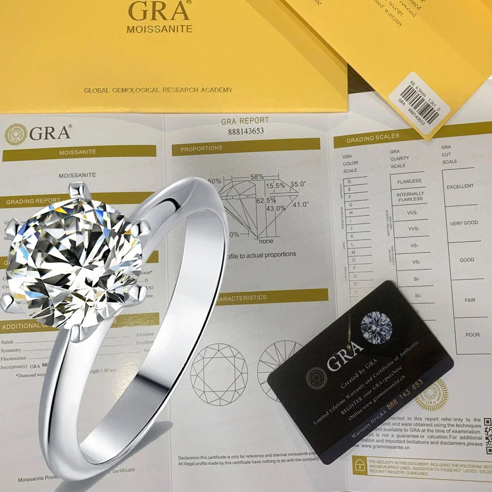 Hot New Luxury 925 Sterling Silver 1-3 Ct Real
