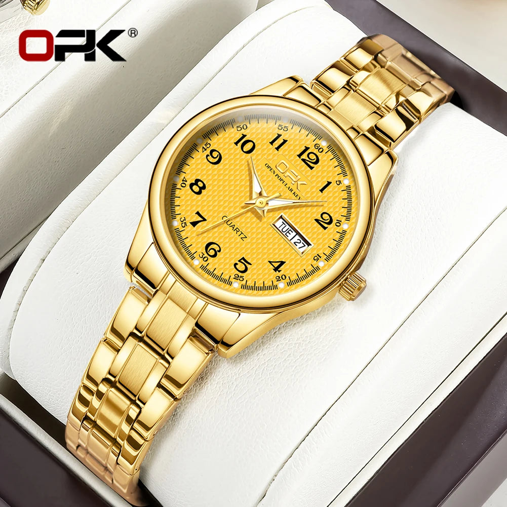 OPK 8110 Watch For Women Quartz Watch Waterproof - Women All Gold / Yes