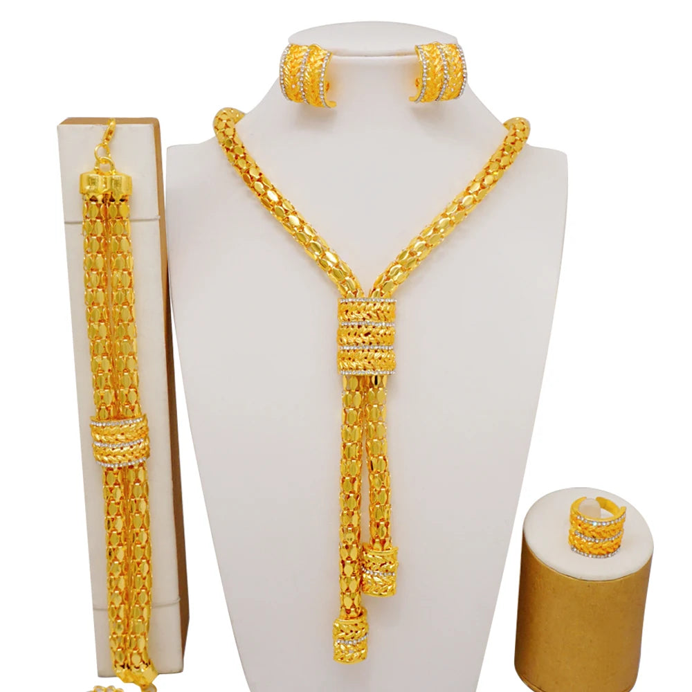 Dubai Women Gold Color Jewelry Sets African Wedding - BJ-1184-U3