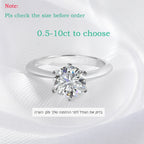 Smyoue Certified 1-5CT Moissanite Ring VVS1 Lab