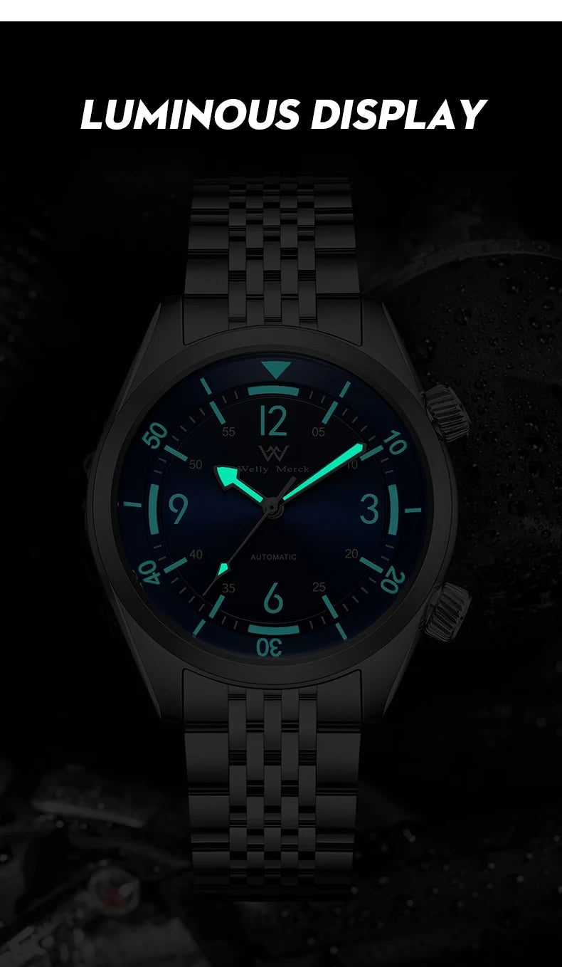 WM Watch Automatic Mechanical Watches Water Resist