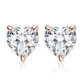 KNOBSPIN D VVS1 Heart Moissanite Earrings