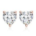KNOBSPIN D VVS1 Heart Moissanite Earrings