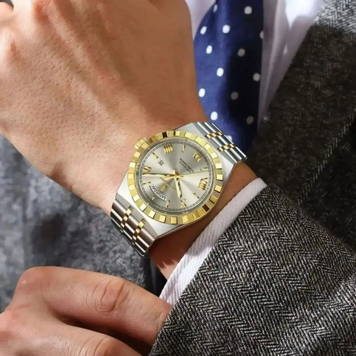 POEDAGAR Fashion Business Men's Watch Luminous
