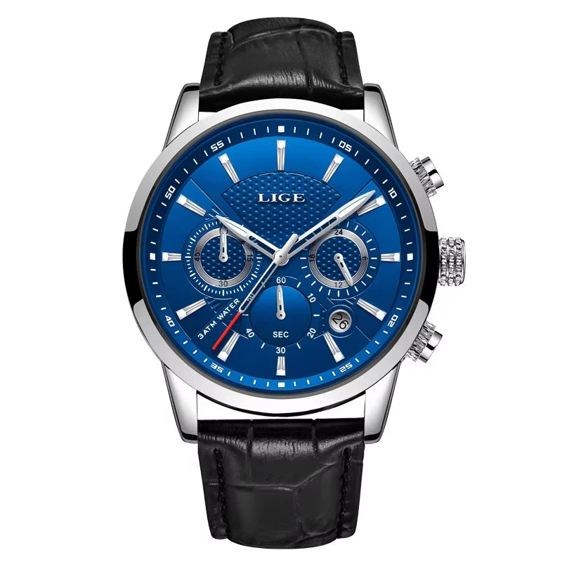 Lige Mens Watches Luxury Waterproof Sport Man