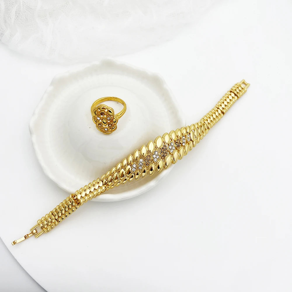 High Quality Dubai Gold Plated Jewelry Set For