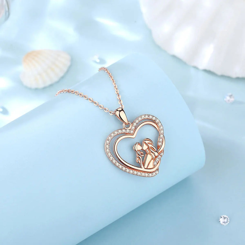 Eudora Real 925 Sterling Silver Heart Charm Neckla