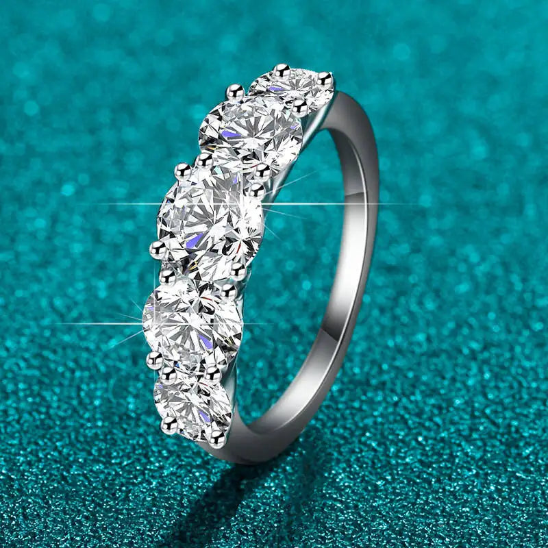 TY 3.6carat D Color Real Moissanite Ring For Women