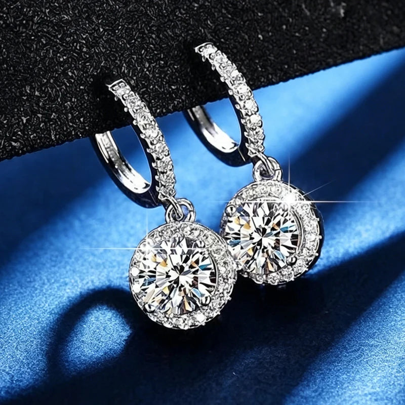 0.5-1 Carat Moissanite Earrings for Women S925 - YBEH White 2pcs / A-Moissanite 0.5ct, YBEH White 2pcs / A-Moissanite 1.0ct
