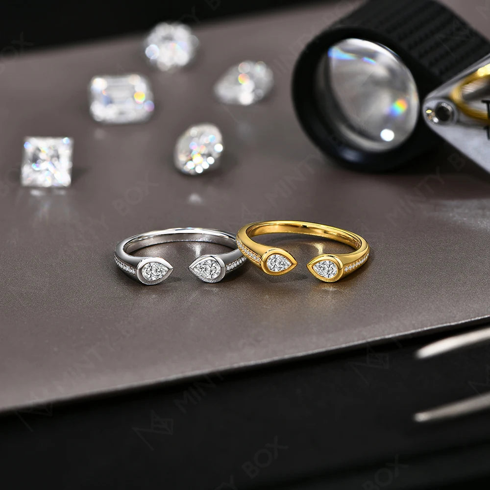 Mintybox Pear Shape Lab Grown Diamond Ring 0.5CT
