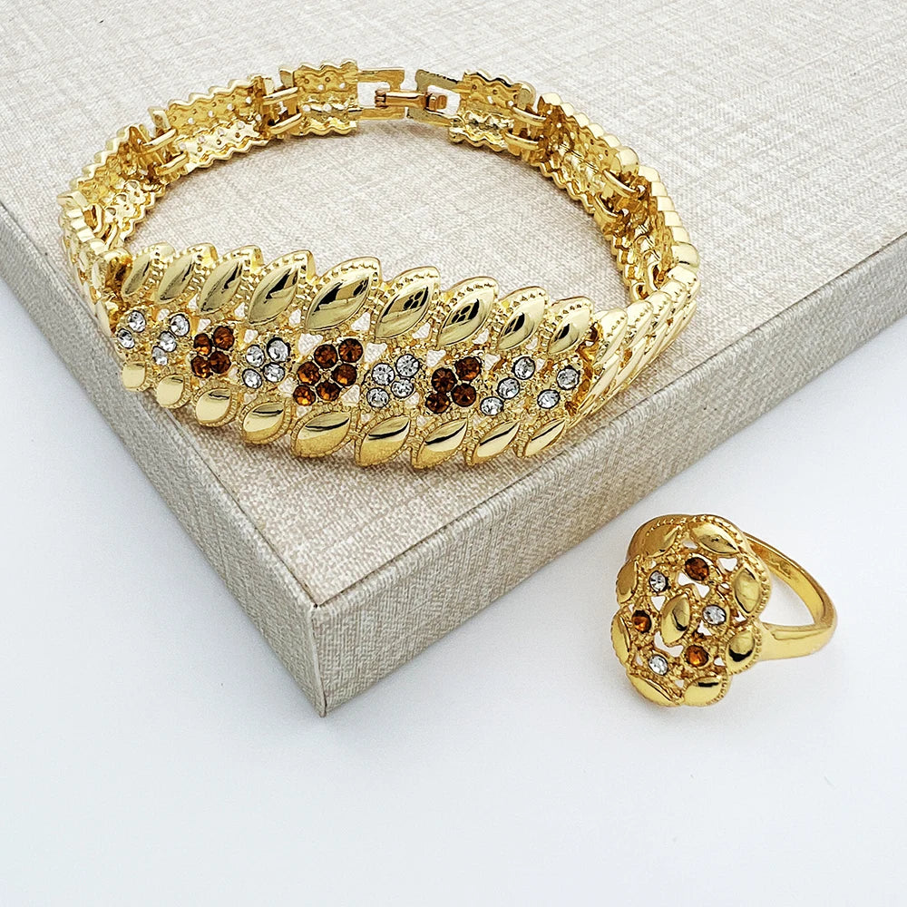 High Quality Dubai Gold Plated Jewelry Set For