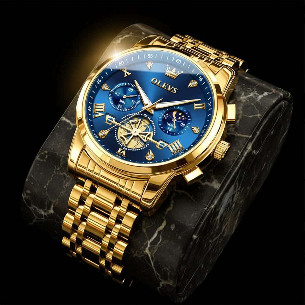 OLEVS Men's Watches Classic Multifunctional Flywheel