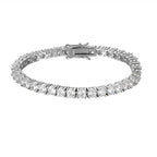 TY 3mm 4mm Moissanit Tennisarmband 925 Sterling
