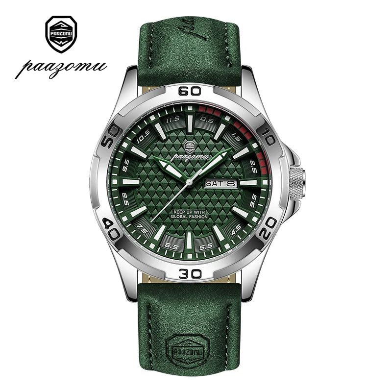 PAAZOMU Man Luxury Brand Watch Waterproof Luminous - Green / China Mainland