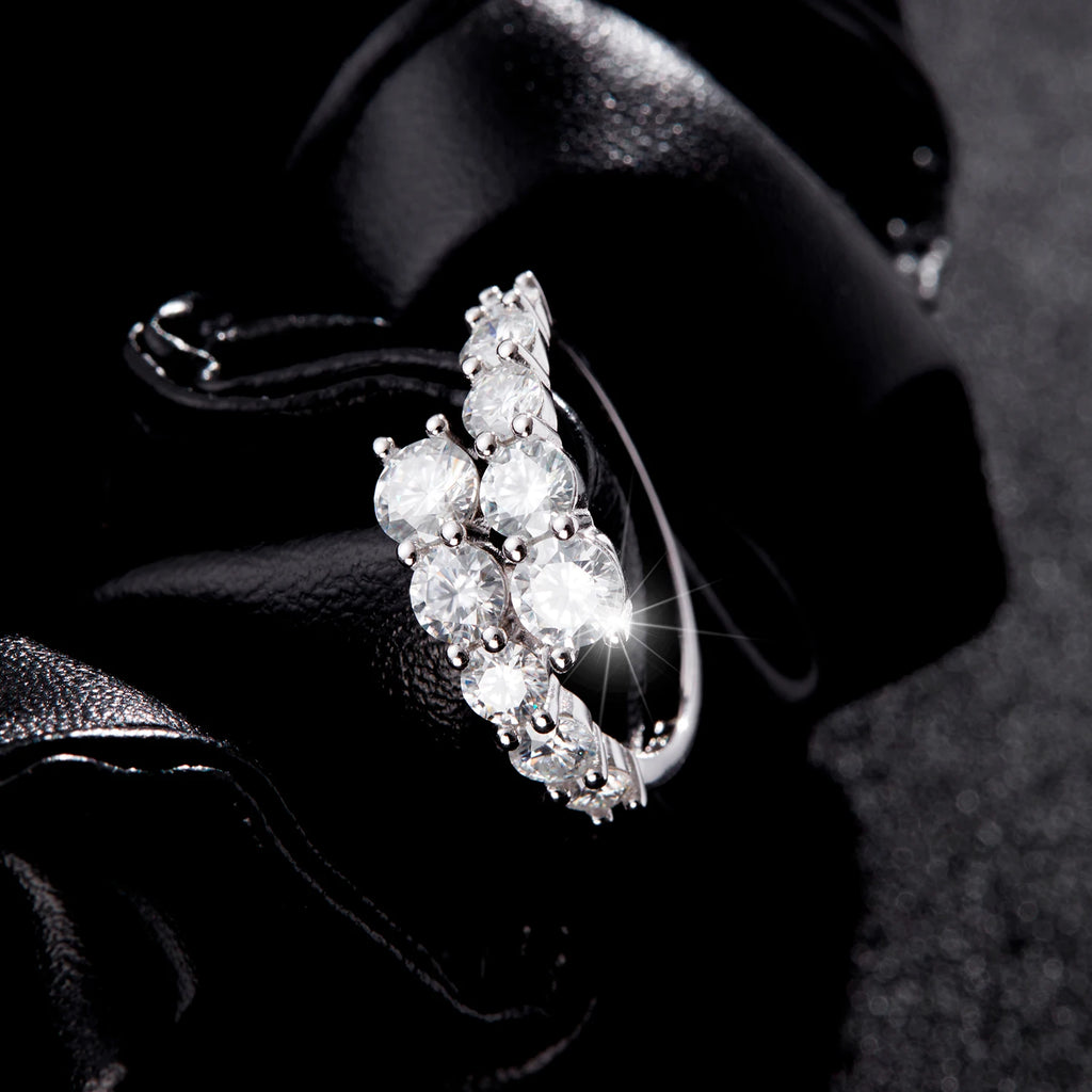 MODIAN 925 Sterling Silver Classic Luxury Round CZ