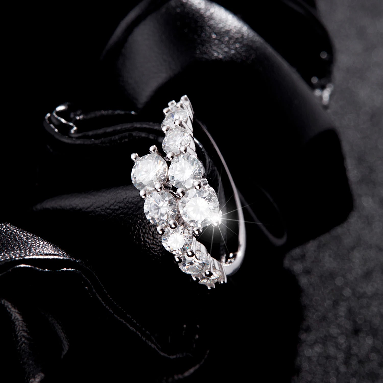 MODIAN 925 Sterling Silver Classic Luxury Round CZ