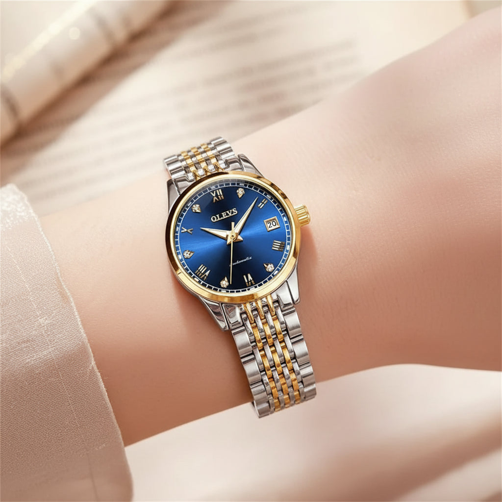 OLEVS 6607+6602 Original Men Women Watch Luxury Brand