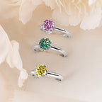 GRA Certified Moissanite Ring VVS1 Lab Diamond