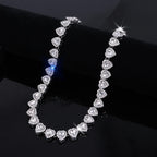 45CM Hip Hop Tennis Necklace Bracelet Set