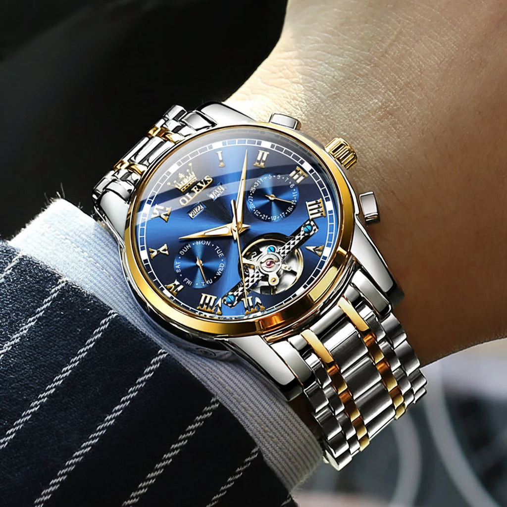 OLEVS 6607+6602 Original Men Women Watch Luxury Brand
