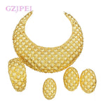African Dubai 18K Gold Plated Chunky Jewelry Set
