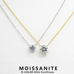 Lnngy 1CT 2CT 3CT Certified Moissanite Pendant