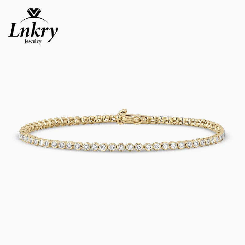 Lnkry Sparkling Round Bezel 2.5mm Moissanite Tenni