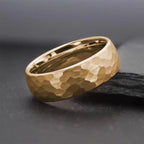 Bague Tendance en Carbure de Tungstène Plaqué Or 8MM/6MM