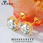 Lnngy 0.3-2CT Moissanit-Ohrstecker für Damen