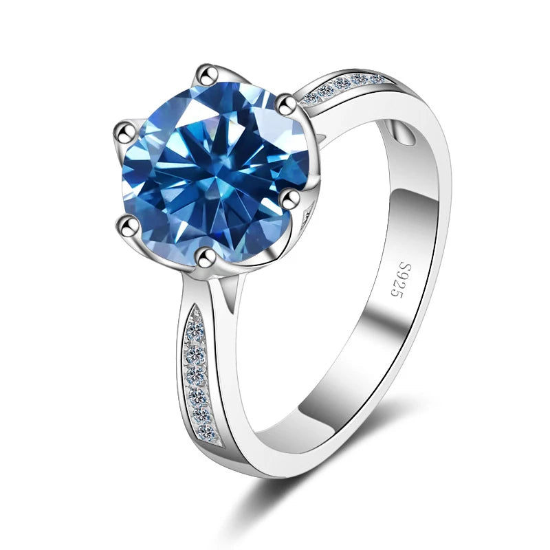 JoyceJelly Luxury 3ct D Color Moissanite Rings