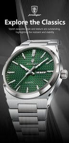 Poedagar Top Original Quartz Men Clock Waterproof